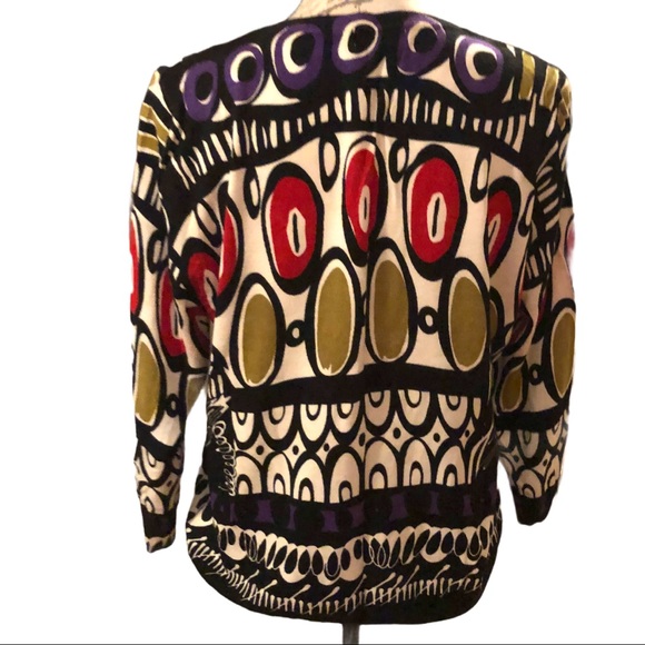 Joseph A Graphic Zulu Print Cardigan L - Picture 5 of 7